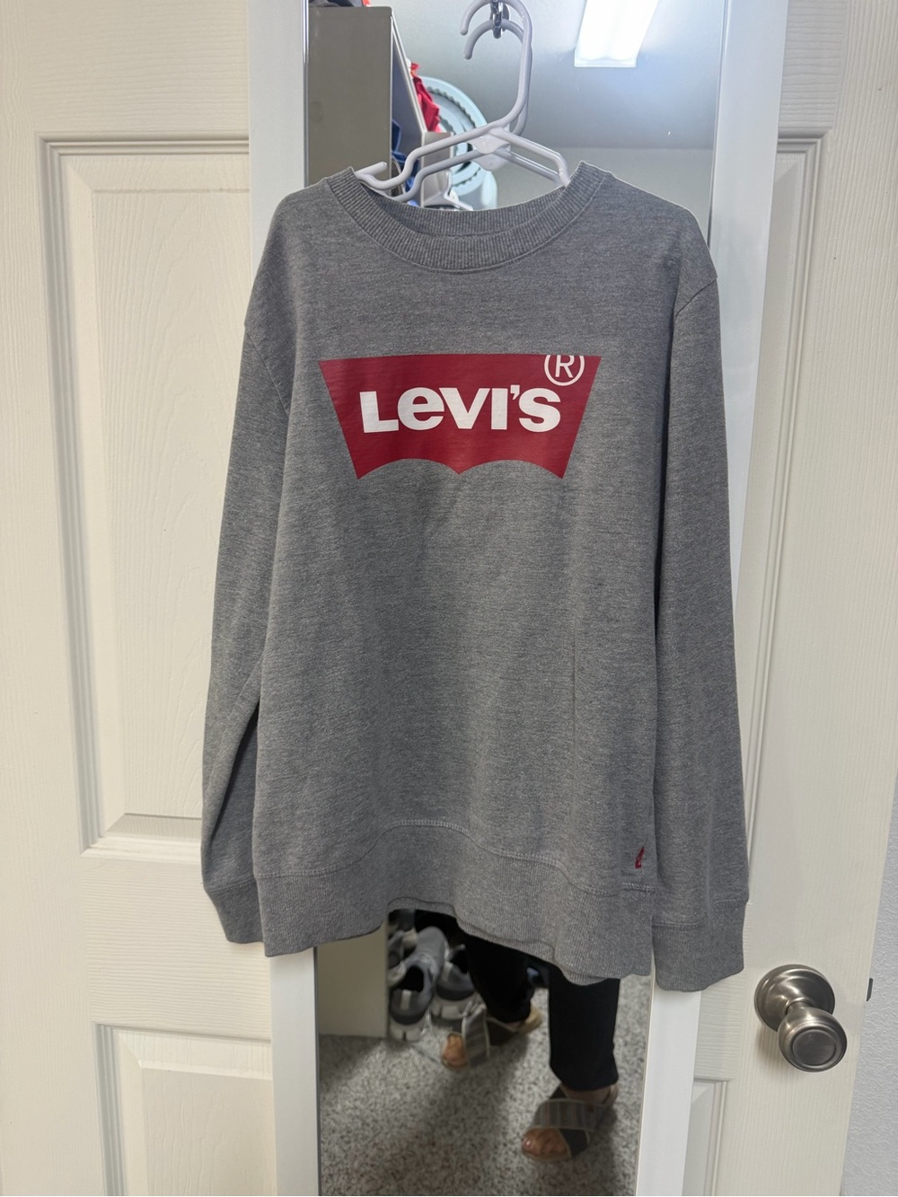 Levi's Gray Sweatshirt with Red Logo